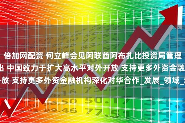 倍加网配资 何立峰会见阿联酋阿布扎比投资局管理委员会主席马吉德时指出 中国致力于扩大高水平对外开放 支持更多外资金融机构深化对华合作_发展_领域_经济