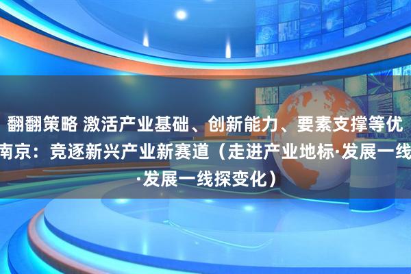 翻翻策略 激活产业基础、创新能力、要素支撑等优势 江苏南京：竞逐新兴产业新赛道（走进产业地标·发展一线探变化）