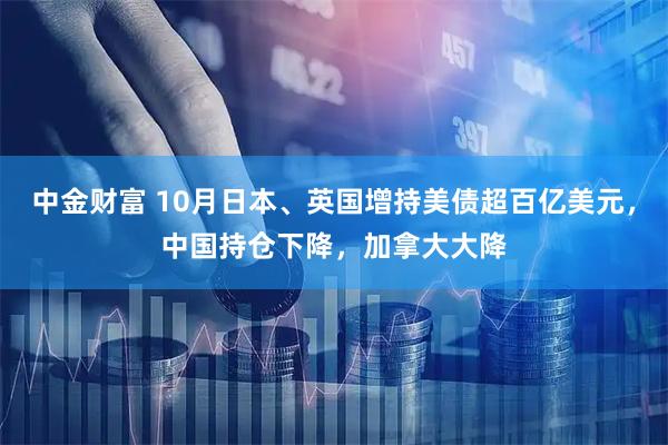 中金财富 10月日本、英国增持美债超百亿美元，中国持仓下降，加拿大大降